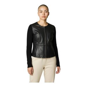 Vintage Pursuits Ltd. Leather Front Zip Up Sweater Streetwear Mobwife